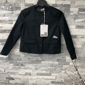 NWT love Moschino black blazer jacket size 8 (44)
